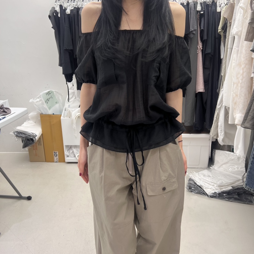 PADO韓國代購㊣女士新款25春夏人氣真品推薦熱賣襯衫蕾絲衫PADO襯衫/蕾絲衫圖色3