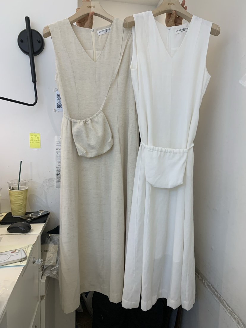OUVIR東大門㊣直郵女士新品25春夏人氣熱賣職業連衣裙口袋含包O.V.R/OUVIR連衣裙