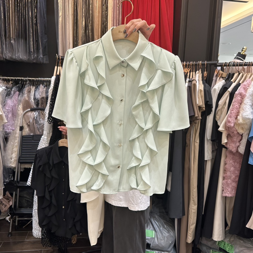 HERISH-HAUTE東大門㊣實拍女裝新品熱賣休閑職業襯衫蕾絲衫HERISH-HAUTE襯衫/蕾絲衫圖色2