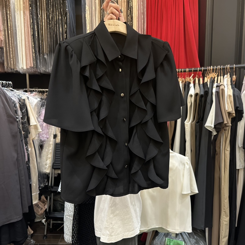 HERISH-HAUTE東大門㊣實拍女裝新品熱賣休閑職業襯衫蕾絲衫HERISH-HAUTE襯衫/蕾絲衫圖色3