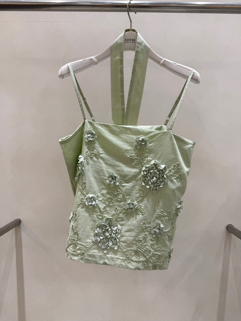FEFFER韓國直郵㊣女裝新品熱賣25春夏人氣職業吊帶背心含脖帶FEFFER吊帶/背心