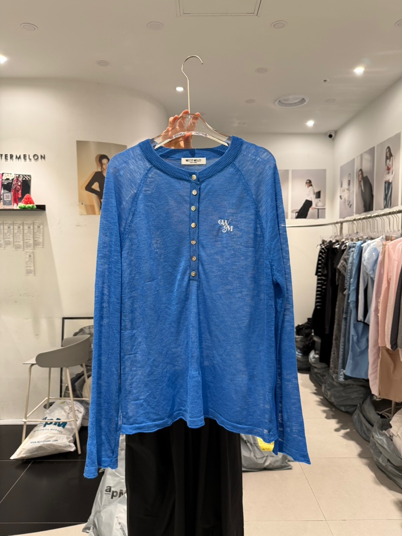 WATERMELON東大門㊣直郵女裝新品25春夏人氣休閑針織衫紐扣WATERMELON針織衫圖色4