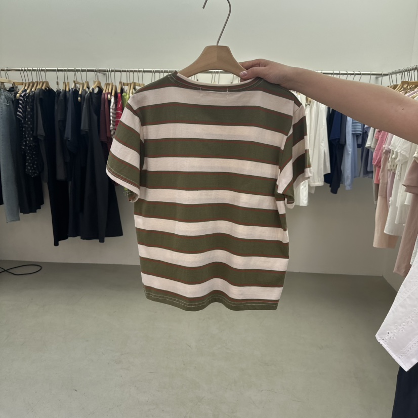 BROWNS-P韓國代購㊣女裝新品25春夏職業真品時尚休閑推薦T恤BROWNS-PT恤