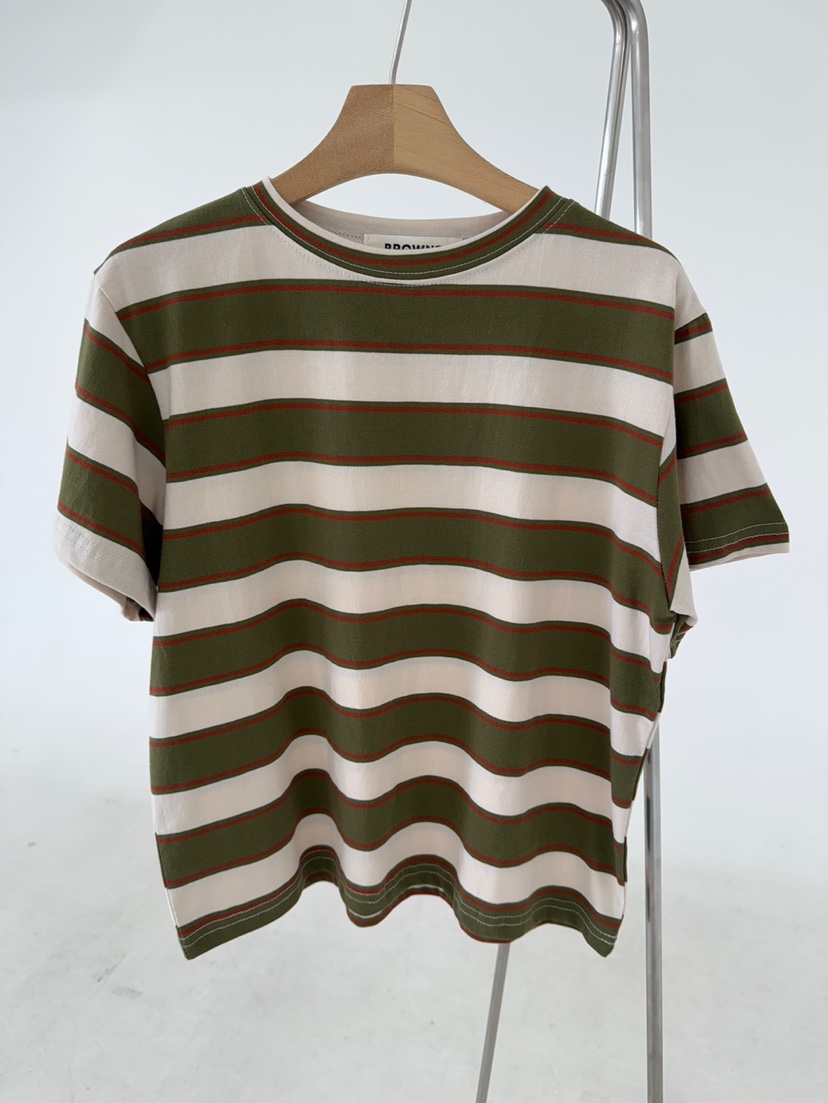 BROWNS-P韓國代購㊣女裝新品25春夏職業真品時尚休閑推薦T恤BROWNS-PT恤