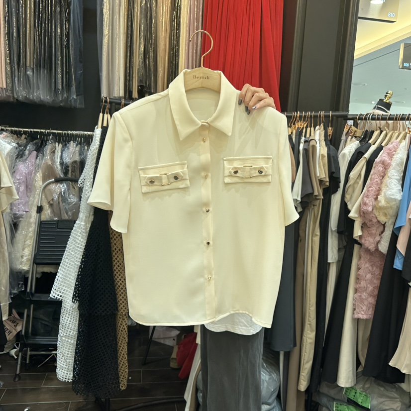 HERISH-HAUTE東大門㊣直郵女裝新款職業休閑時尚襯衫蕾絲衫HERISH-HAUTE襯衫/蕾絲衫