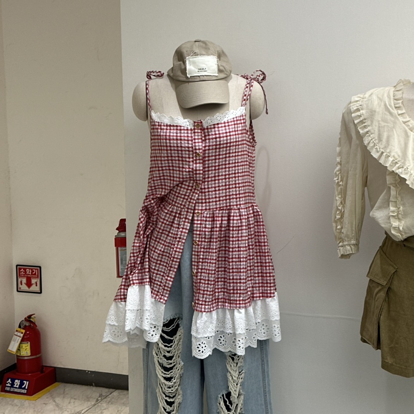VAULT韓國代購㊣女裝新款休閑25春夏熱賣職業推薦真品吊帶背心VAULT吊帶/背心