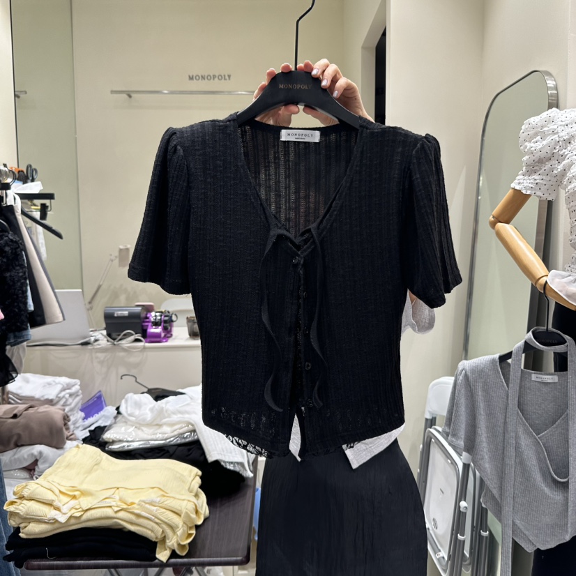 MONOPOLY東大門㊣直郵女裝新品休閑職業真品25春夏時尚針織衫uha針織衫圖色3