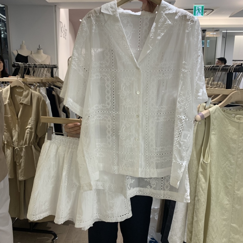 W AND J東大門㊣實拍女裝新款真品人氣休閑時尚套裝刺繡套裝W AND J套裝