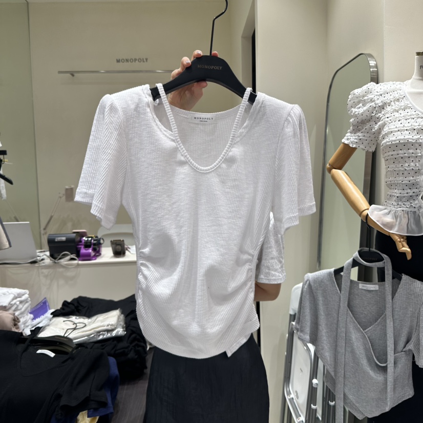 MONOPOLY東大門㊣直郵女裝新品休閑時尚熱賣25春夏真品針織衫uha針織衫