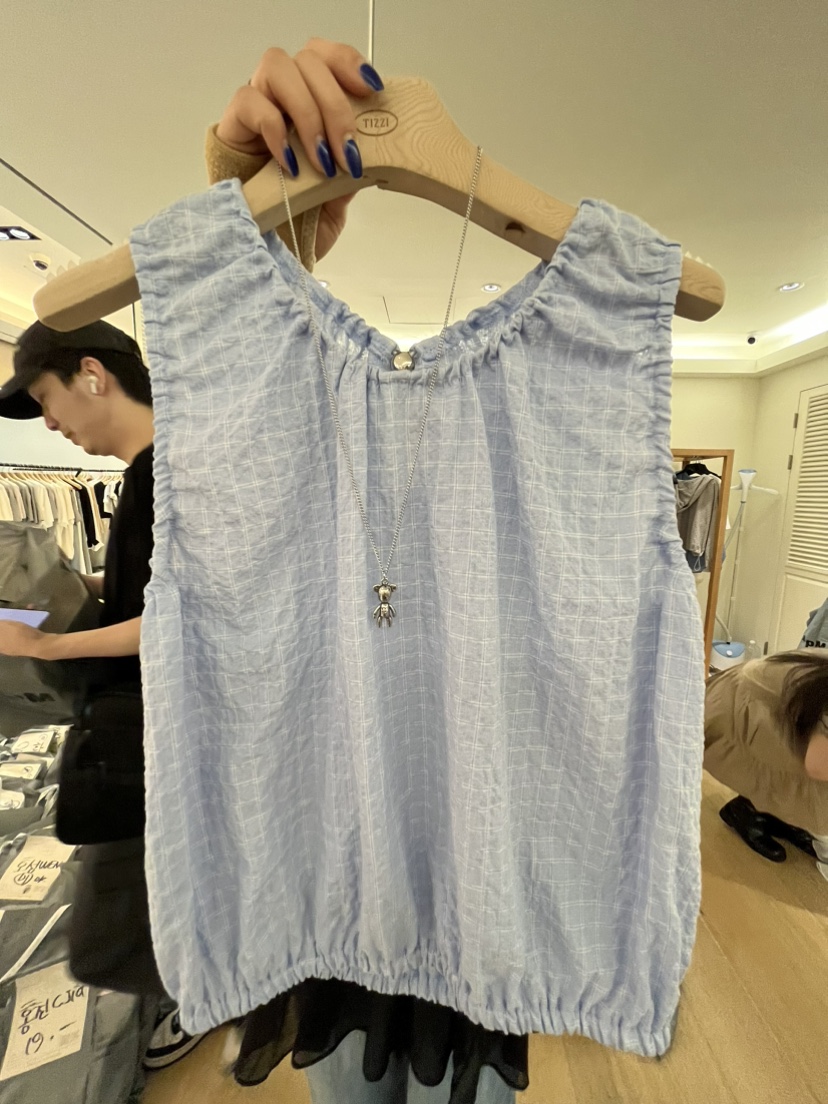 TIZZI韓國直郵㊣女裝新款真品人氣推薦休閑熱賣吊帶背心緊身TIZZI吊帶/背心