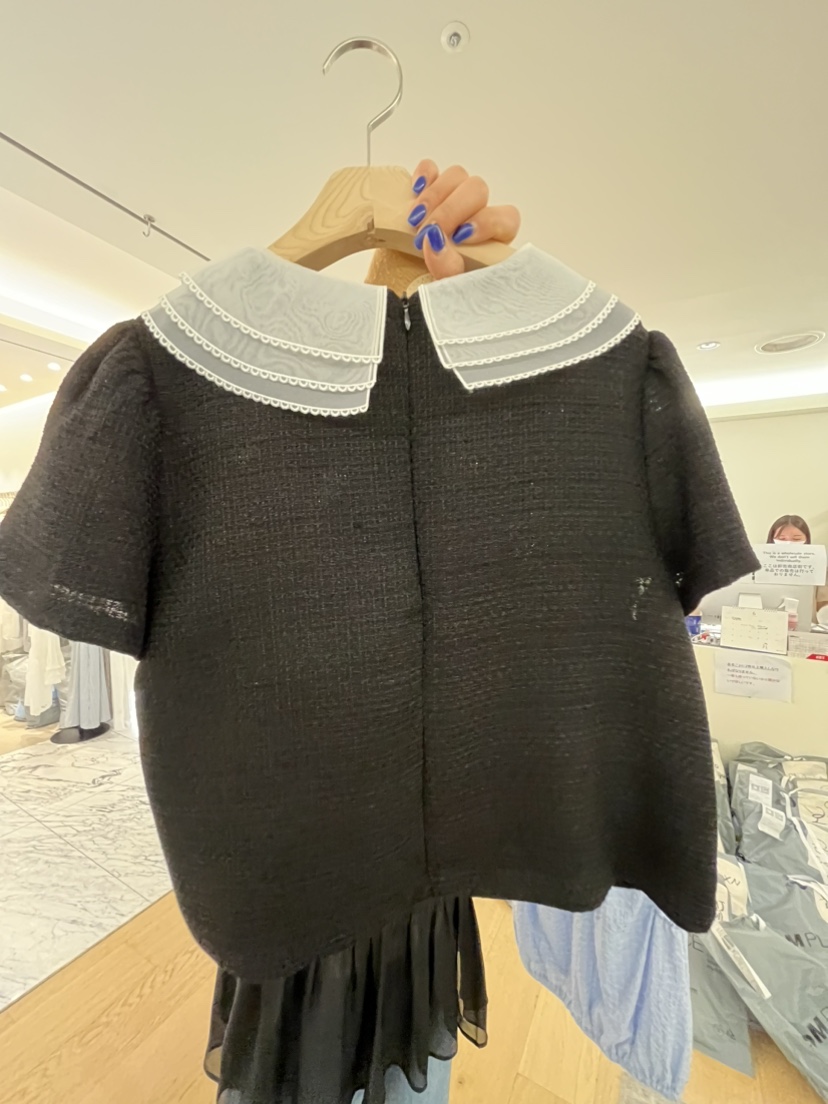 TIZZI韓國代購㊣女士新款熱賣真品25春夏職業休閑襯衫蕾絲衫TIZZI襯衫/蕾絲衫