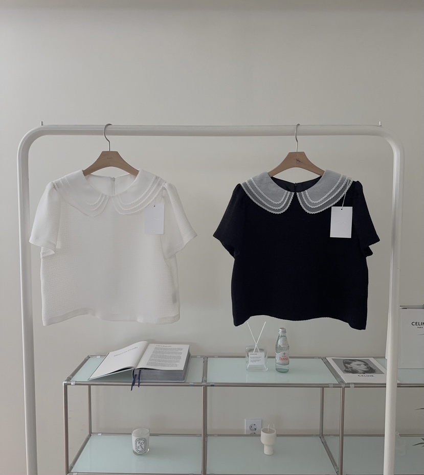 TIZZI韓國代購㊣女士新款熱賣真品25春夏職業休閑襯衫蕾絲衫TIZZI襯衫/蕾絲衫