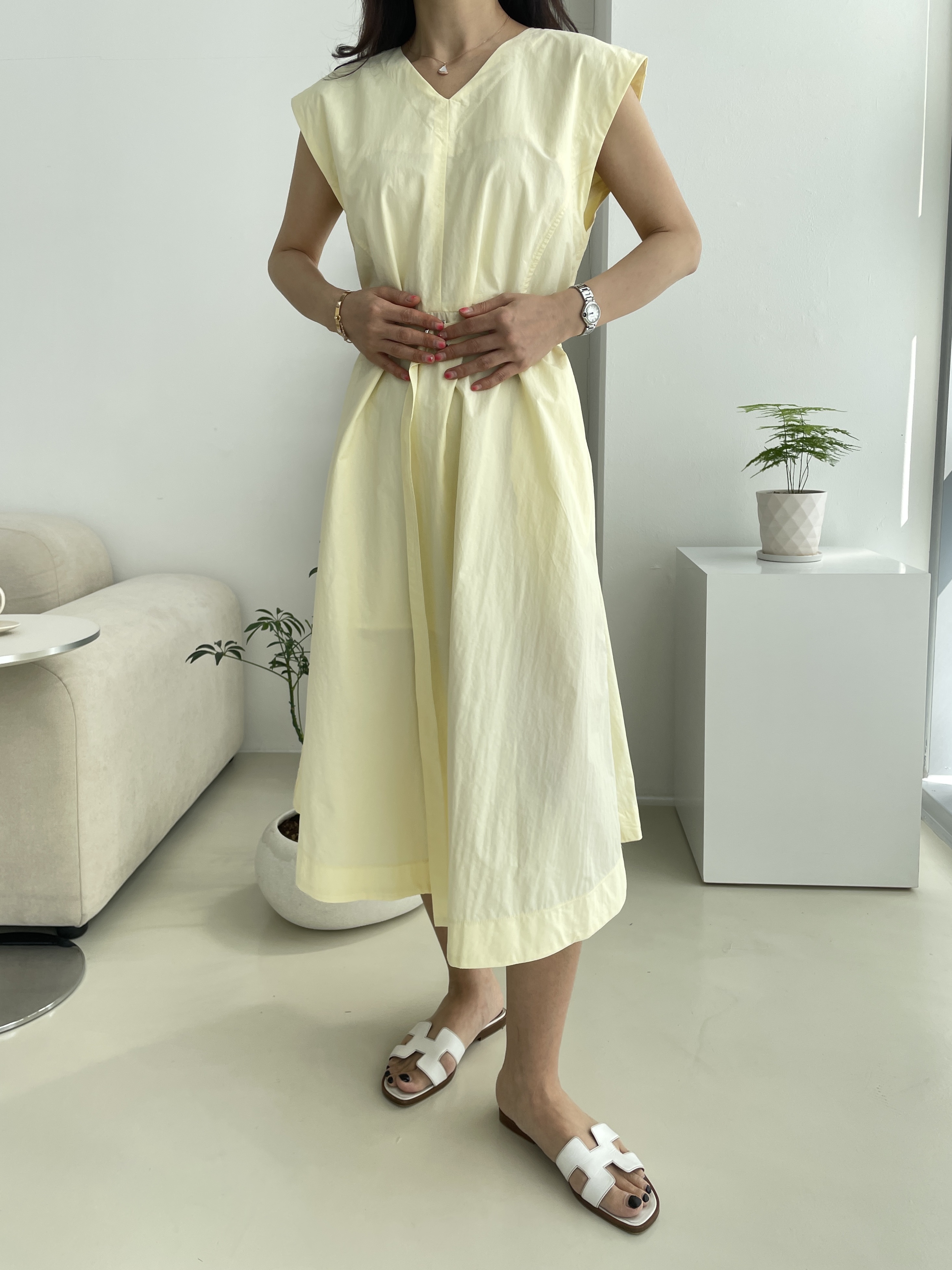 EDITION-P東大門㊣實拍女士新款推薦休閑25春夏連衣裙含腰帶EDITI_ON連衣裙
