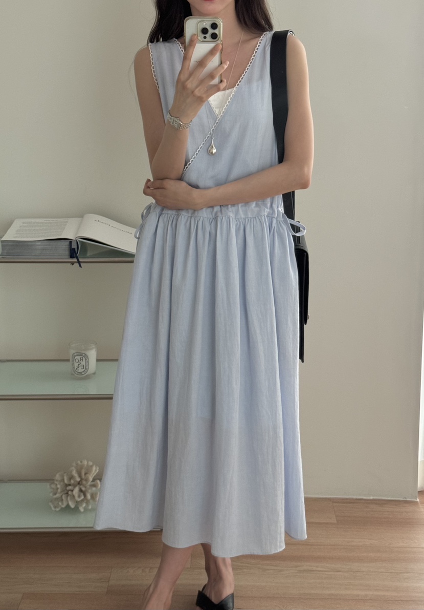 TIZZI東大門㊣代購女士新款休閑25春夏人氣時尚連衣裙不含內搭TIZZI連衣裙