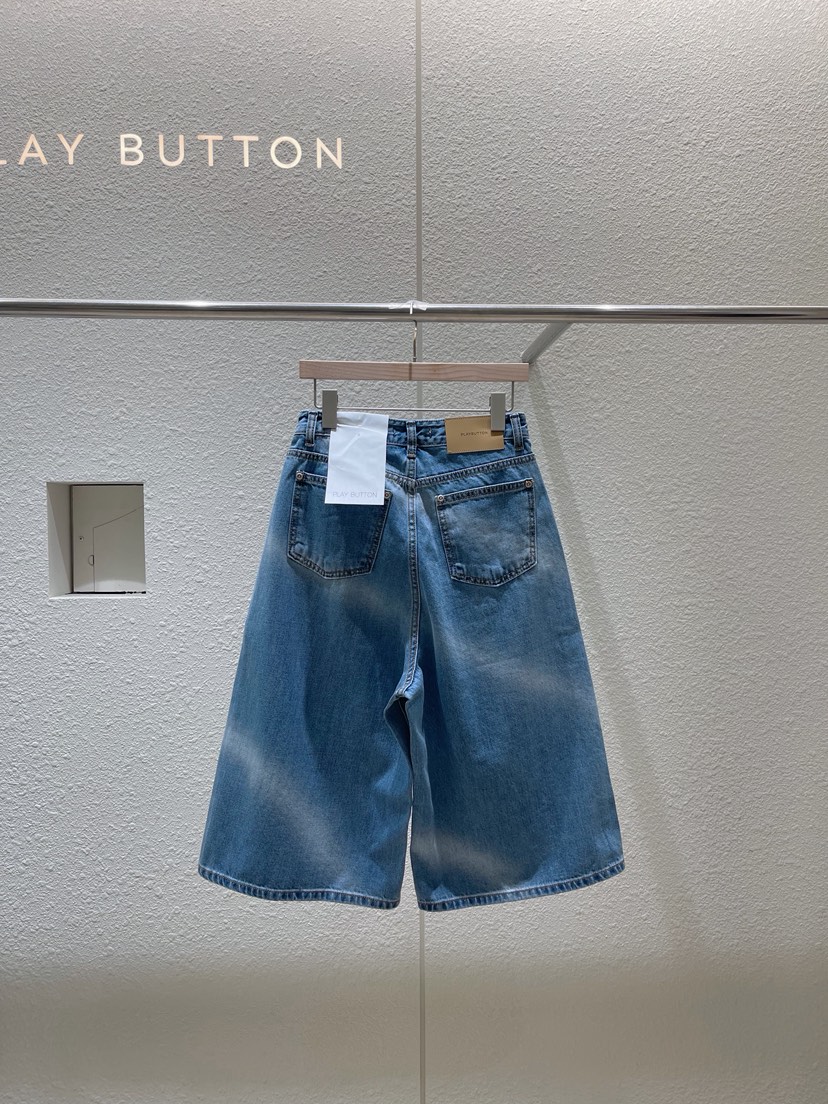 PLAYBUTTON-P韓國代購㊣女士新品真品人氣休閑25春夏熱賣短褲PLAYBUTTON短褲
