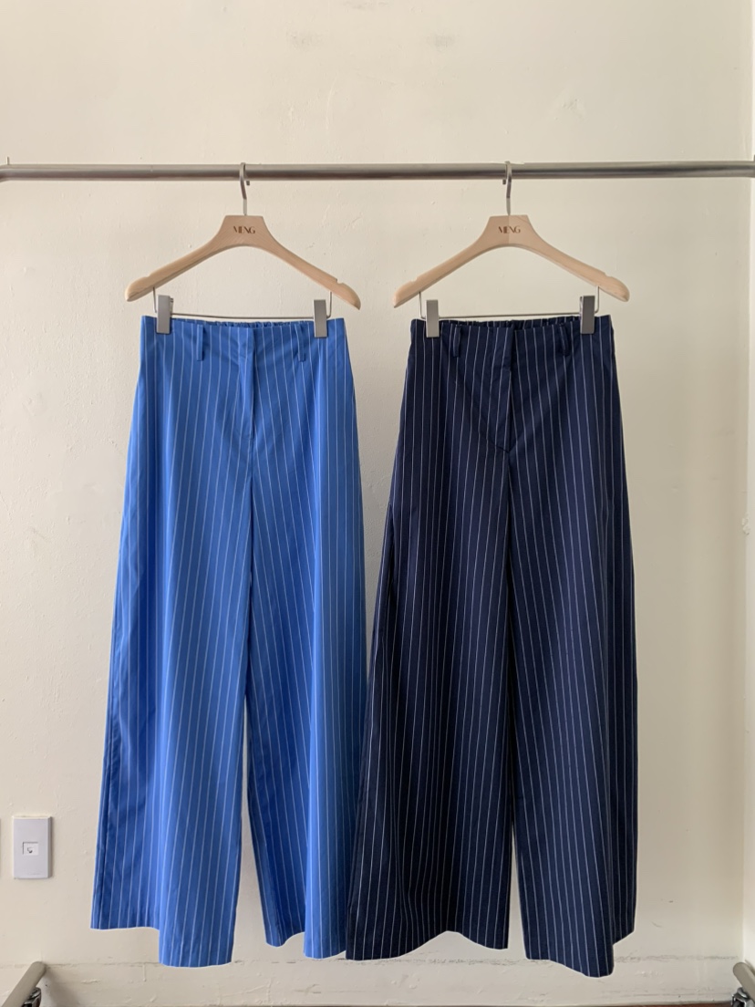 MENG東大門㊣實拍女裝新款25春夏休閑時尚真品人氣休閑褲條紋MENG休閑褲