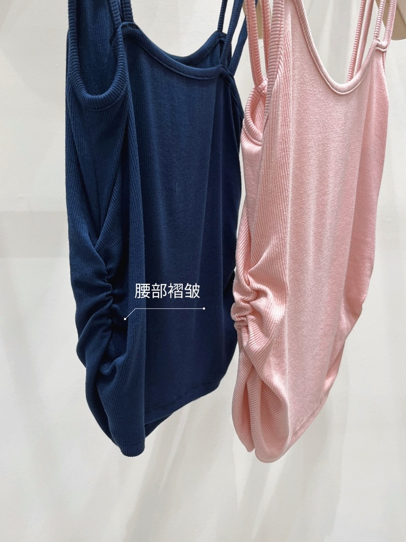N YEN韓國代購㊣女裝新款休閑真品25春夏人氣吊帶背心褶皺N YEN吊帶/背心