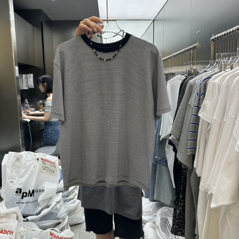 MADCITY韓國代購㊣女士新品時尚休閑熱賣25春夏推薦職業T恤MADCITYT恤圖色3