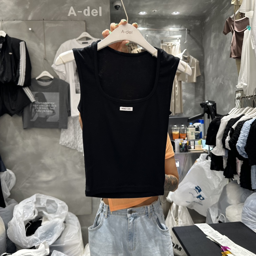 A-DEL東大門㊣實拍女士新款時尚25春夏休閑熱賣真品吊帶背心A-DEL吊帶/背心圖色4