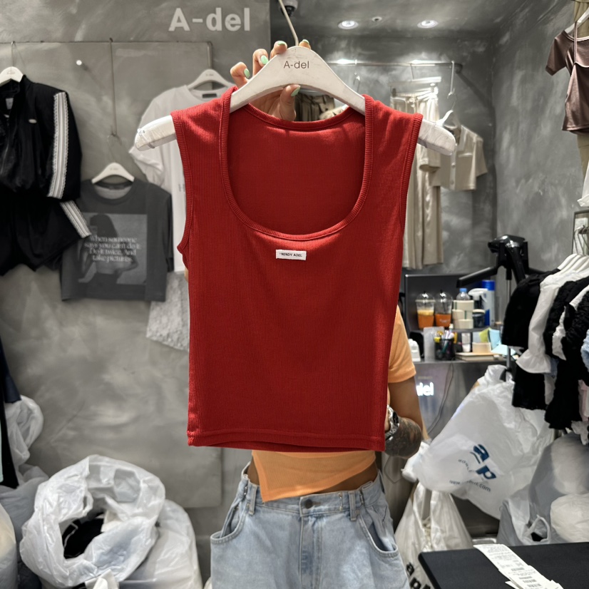 A-DEL東大門㊣實拍女士新款時尚25春夏休閑熱賣真品吊帶背心A-DEL吊帶/背心圖色5