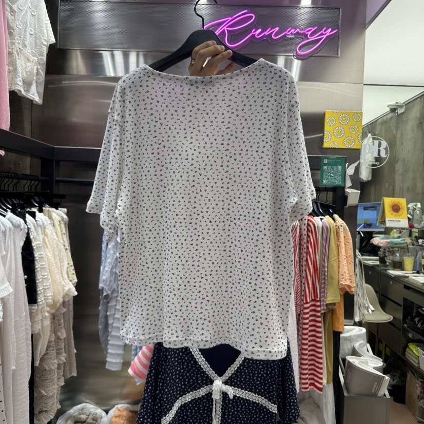 RUNWAY-런웨이韓國代購㊣女裝新品25春夏熱賣推薦職業休閑T恤RUNWAYT恤