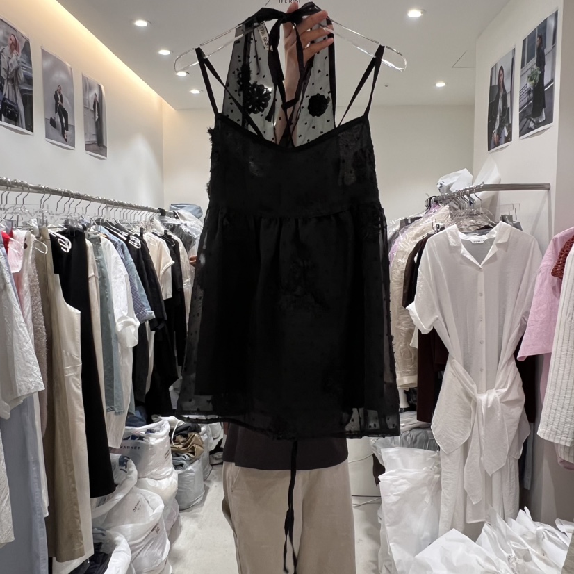 THE REST韓國直郵㊣女裝新品休閑真品職業人氣襯衫蕾絲衫緊身THE REST/UNNOEUD襯衫/蕾絲衫圖色3