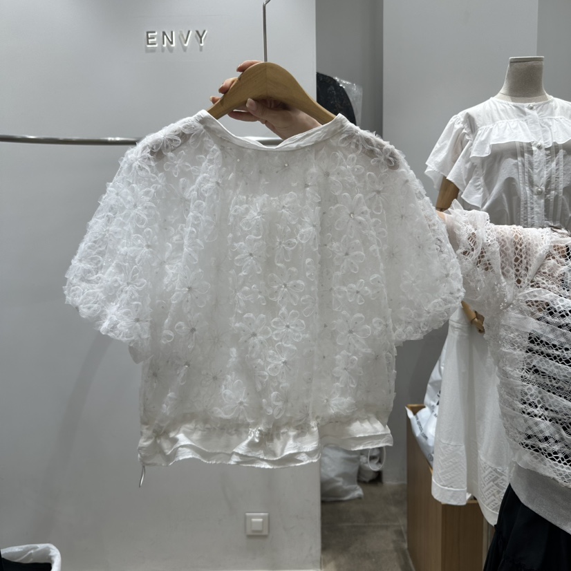 ENVY韓國代購㊣女士新品推薦時尚25春夏休閑人氣襯衫蕾絲衫ENVY襯衫/蕾絲衫