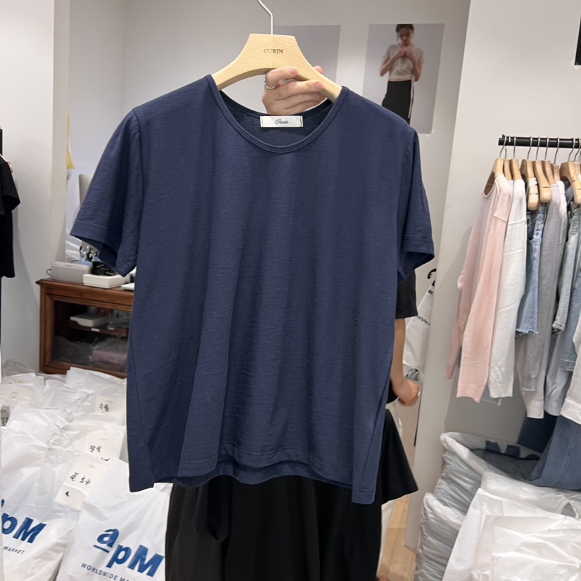 OURIN東大門㊣實拍女裝新品25春夏真品時尚休閑推薦職業T恤OURINT恤圖色4