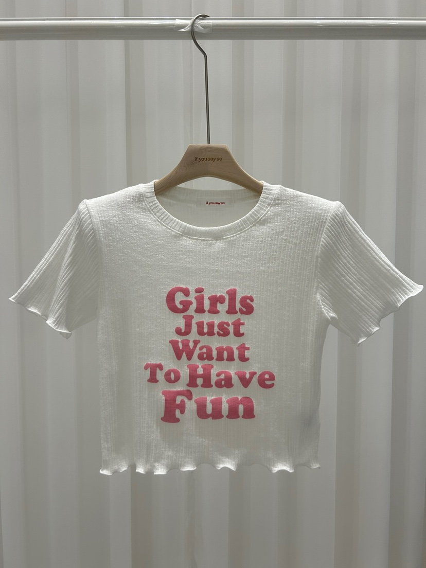 IF YOU SAY SO東大門㊣實拍女士新品25春夏休閑推薦人氣T恤IF YOU SAY SOT恤