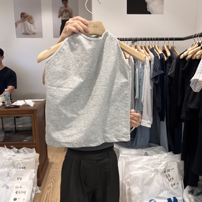 OURIN東大門㊣實拍女士新款職業人氣25春夏推薦熱賣吊帶背心OURIN吊帶/背心圖色3