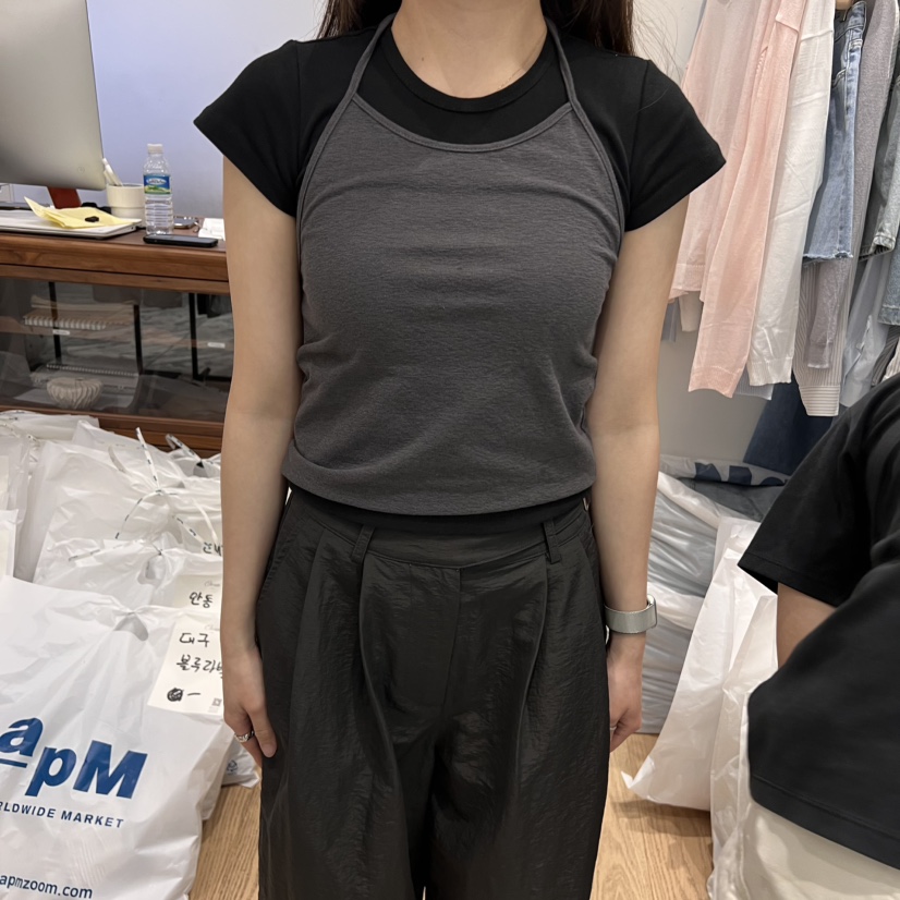 OURIN東大門㊣實拍女士新款職業人氣25春夏推薦熱賣吊帶背心OURIN吊帶/背心圖色5