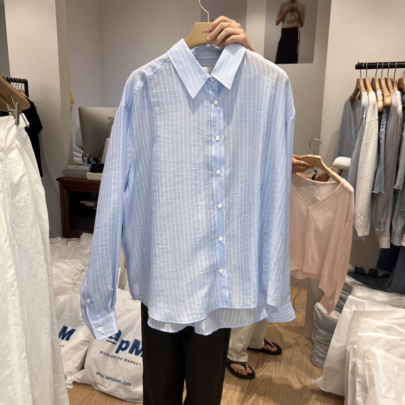 OURIN東大門㊣實拍女士新品時尚人氣熱賣推薦真品襯衫蕾絲衫OURIN襯衫/蕾絲衫圖色3