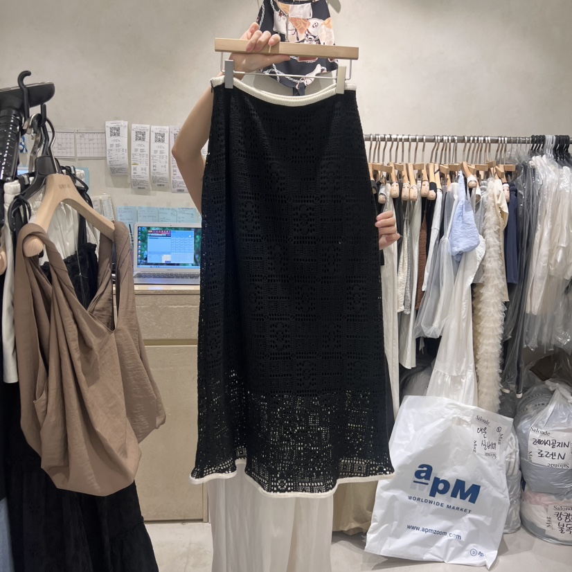 SALONDEMAG韓國直郵㊣女士新品時尚人氣25春夏半身裙中短裙SALONDEMAG半身裙/中短裙