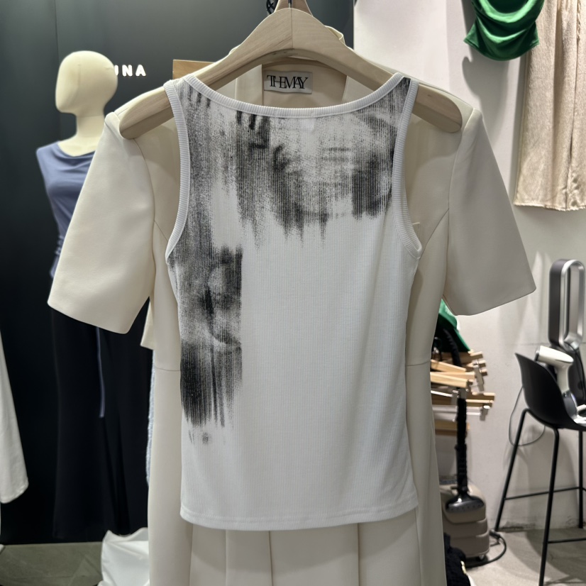 UNA/THE MAY東大門㊣代購女裝新款休閑真品推薦吊帶背心口袋THEMAY/UNA吊帶/背心