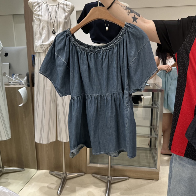 MELO東大門㊣實拍女裝新款推薦人氣時尚真品襯衫蕾絲衫泡泡袖MELO襯衫/蕾絲衫