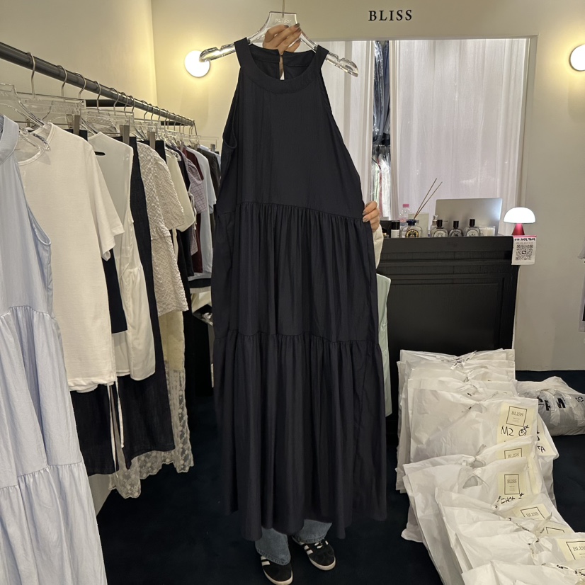 BLISS東大門㊣實拍女裝新品25春夏熱賣人氣真品時尚休閑連衣裙BLISS連衣裙圖色2