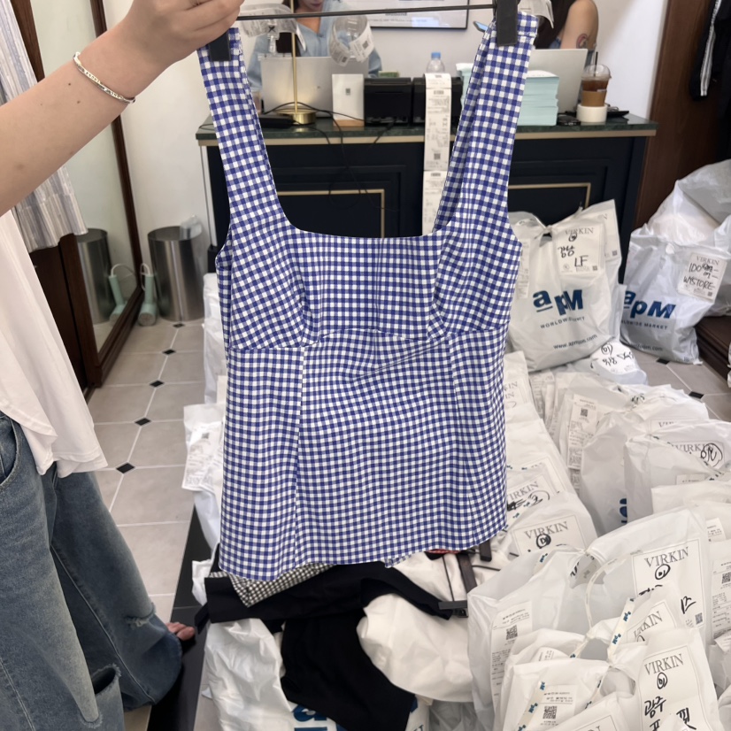 VIRKIN韓國代購㊣女士新品真品時尚職業人氣熱賣25春夏吊帶背心VIRKIN吊帶/背心圖色3