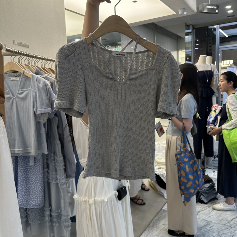 FOUNDATION東大門㊣直郵女士新品人氣熱賣25春夏職業推薦T恤FOUNDATIONT恤圖色3