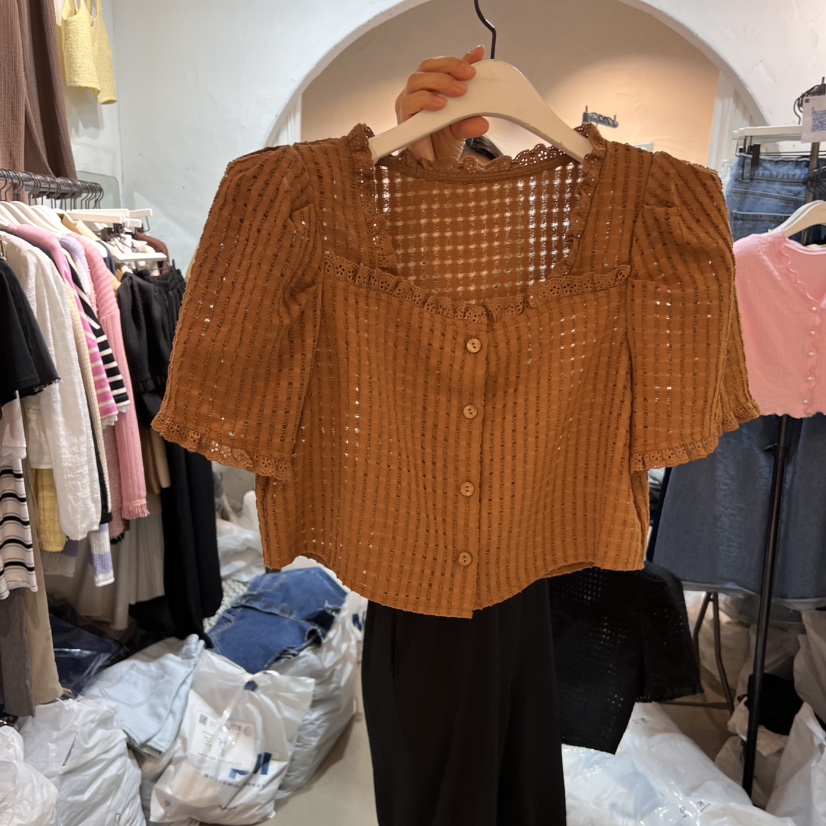 OZ韓國直郵㊣女裝新品真品推薦職業時尚熱賣襯衫蕾絲衫蕾絲OZ.ounce襯衫/蕾絲衫圖色2