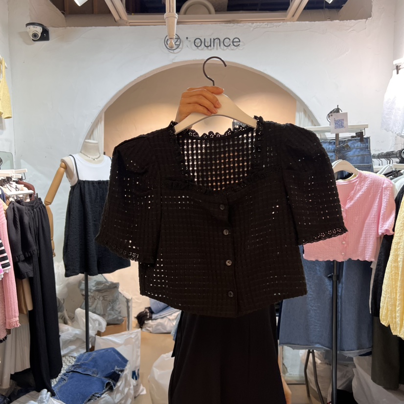 OZ韓國直郵㊣女裝新品真品推薦職業時尚熱賣襯衫蕾絲衫蕾絲OZ.ounce襯衫/蕾絲衫圖色3