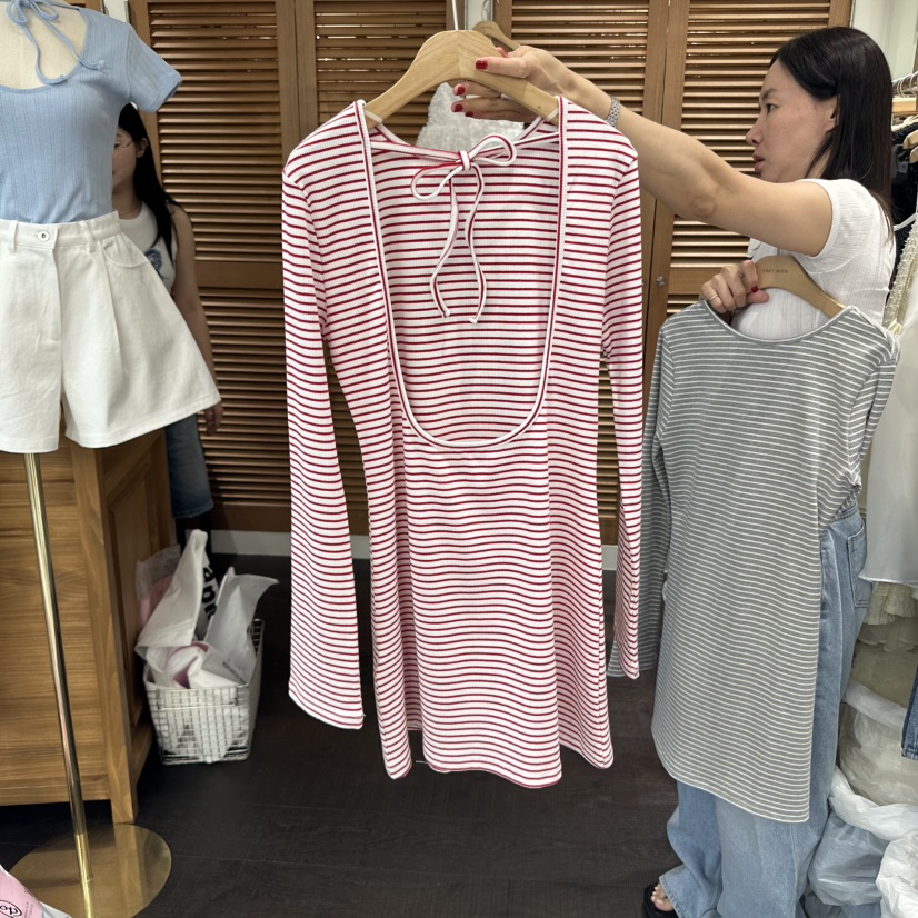 TRES BIEN韓國直郵㊣女裝新款時尚25春夏人氣推薦真品連衣裙TRES BIEN連衣裙