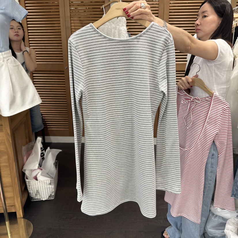 TRES BIEN韓國直郵㊣女裝新款時尚25春夏人氣推薦真品連衣裙TRES BIEN連衣裙