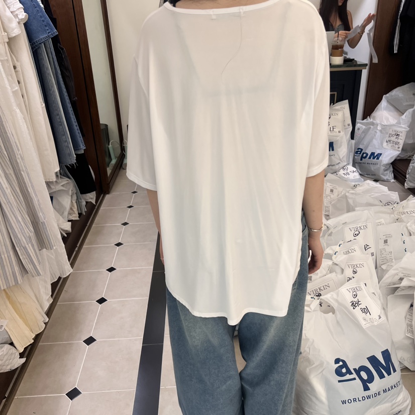 VIRKIN東大門㊣實拍女裝新品休閑真品推薦時尚25春夏職業T恤VIRKINT恤