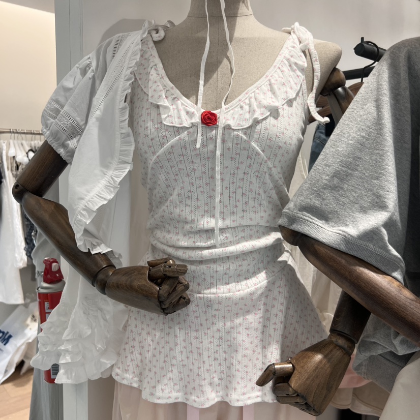 LOVE PULL韓國代購㊣女士新品25春夏推薦時尚職業吊帶背心LOVE PULL吊帶/背心
