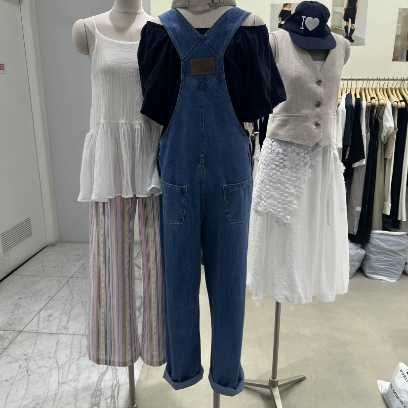 VIVEL東大門㊣直郵女士新品推薦休閑25春夏連體褲工裝褲復古VIVEL連體褲