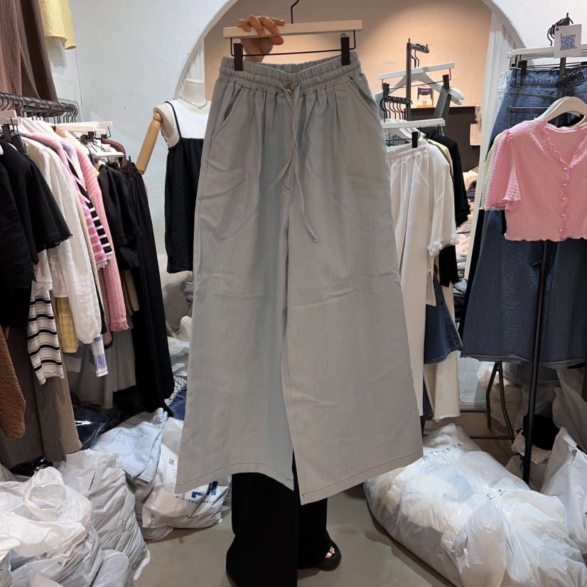 OZ韓國代購㊣女士新品25春夏時尚人氣休閑熱賣推薦休閑褲披肩OZ.ounce休閑褲圖色3