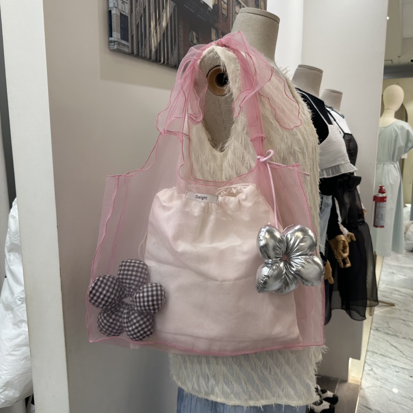 DELIGHT-L東大門㊣直郵女裝新品休閑單肩斜跨包含小包透明DELIGHT單肩/斜跨包圖色2