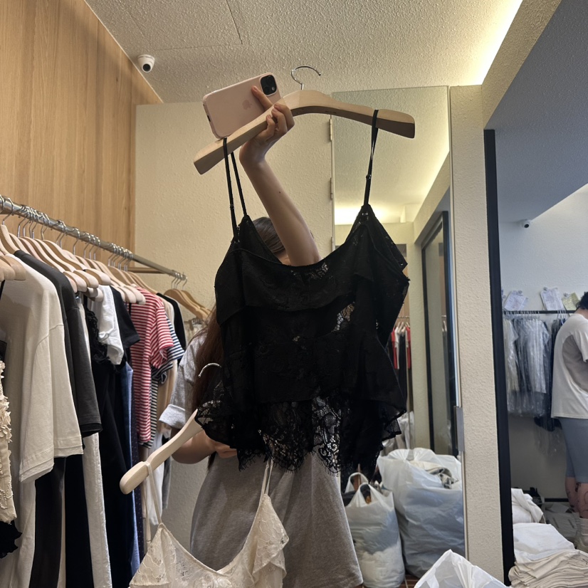 CHOI-L東大門㊣實拍女士新品熱賣25春夏時尚真品吊帶背心蕾絲CHOI吊帶/背心