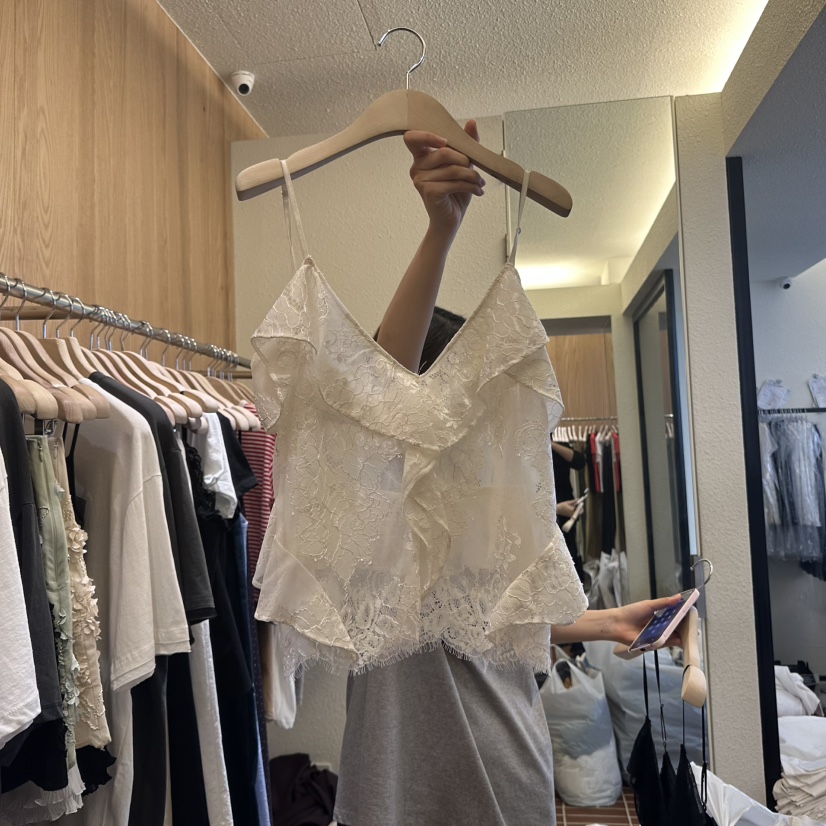 CHOI-L東大門㊣實拍女士新品熱賣25春夏時尚真品吊帶背心蕾絲CHOI吊帶/背心