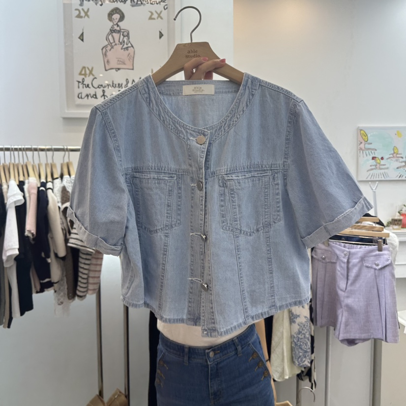 ABLESTUDIO韓國代購㊣女裝新品熱賣推薦休閑職業時尚夾克短款ABLE STUDIO夾克圖色2